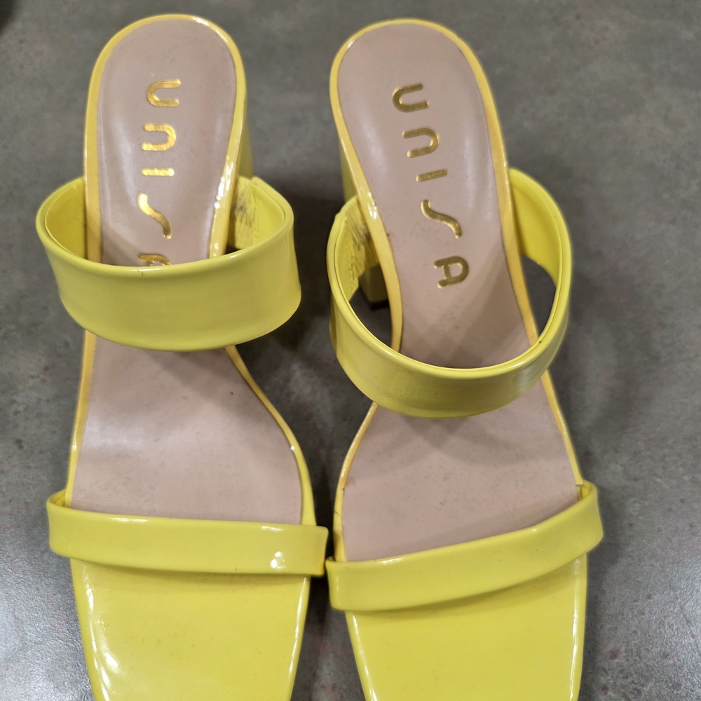 Unisa Bright Yellow Heeled Sandals